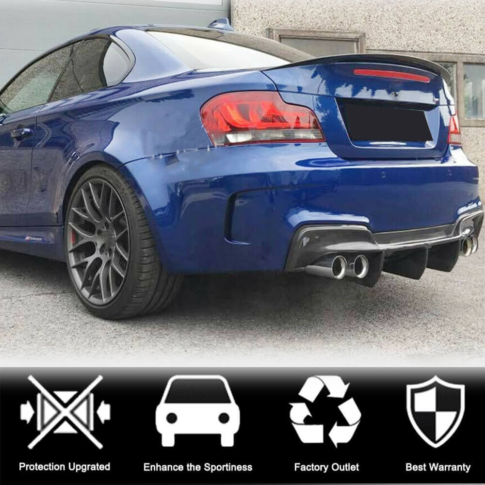 BMW 1 Series E82 1M 2011-2018 Rear Bumper Diffuser Carbon Fiber/FRP-Ahacarbon