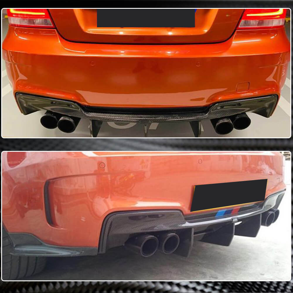 BMW 1 Series E82 1M 2011-2018 Rear Bumper Diffuser Carbon Fiber/FRP-Ahacarbon