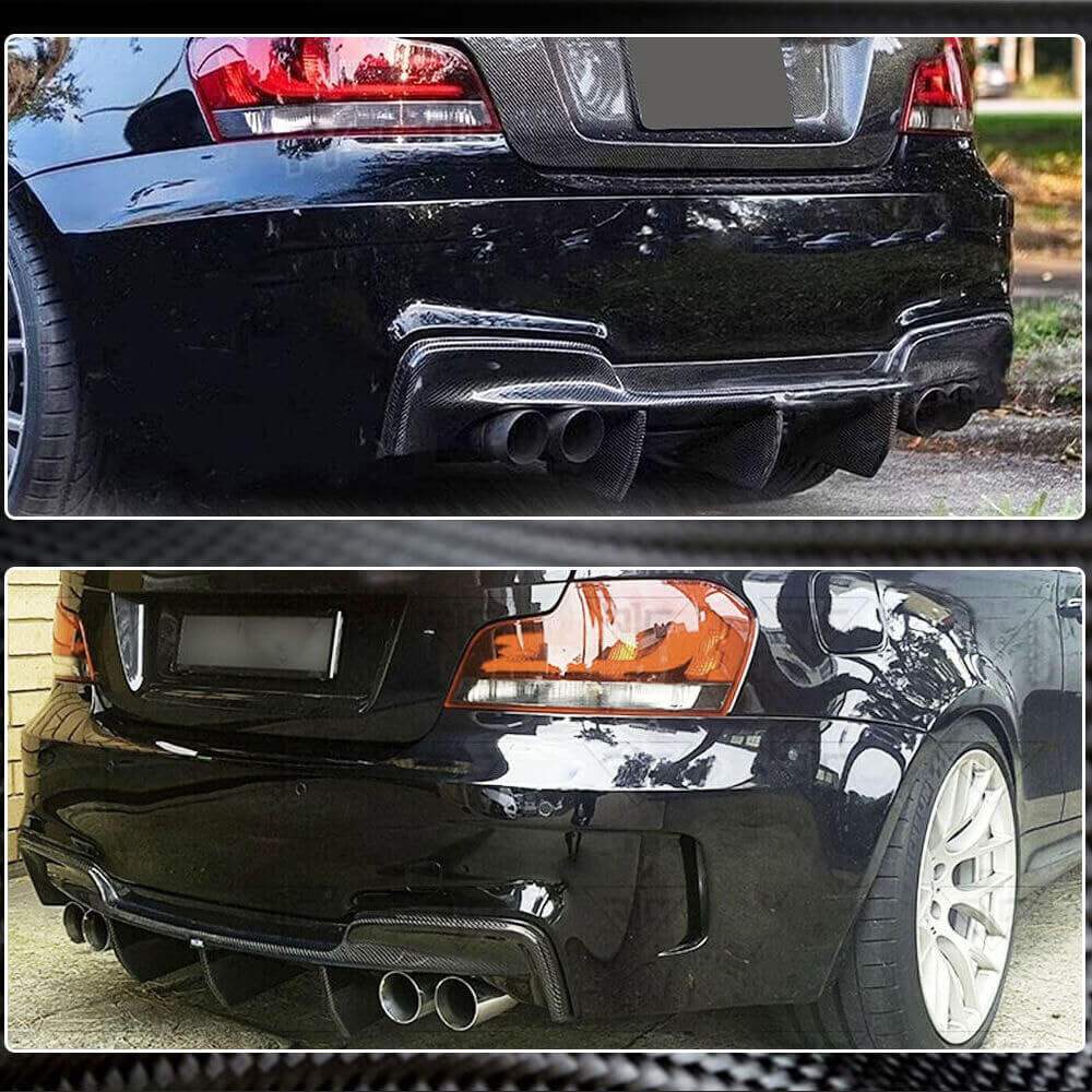 BMW 1 Series E82 1M 2011-2018 Rear Bumper Diffuser Carbon Fiber/FRP-Ahacarbon