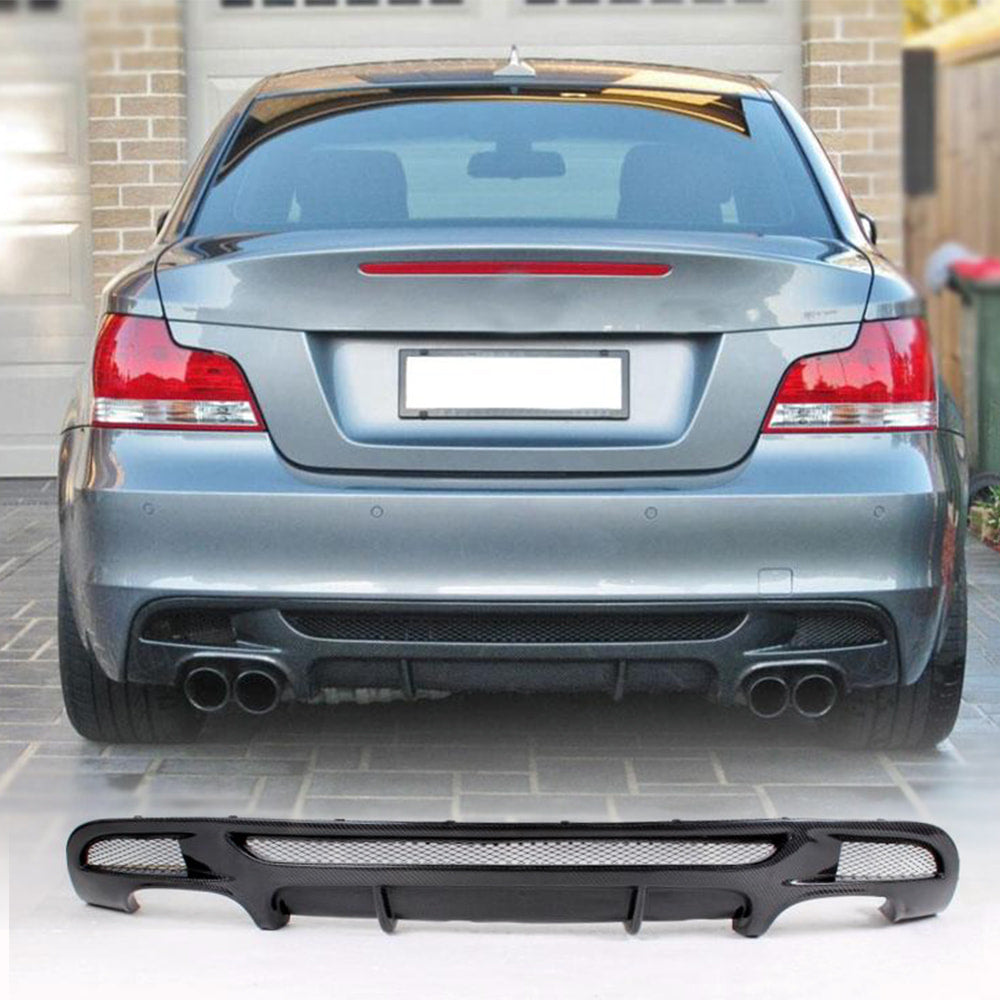 BMW 1 Series E82 E88 M Sport 2008-2013 Rear Bumper Diffuser Carbon Fiber-Ahacarbon