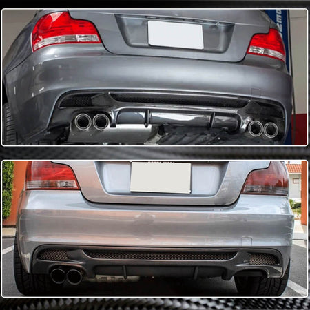 BMW 1 Series E82 E88 M Sport 2008-2013 Rear Bumper Diffuser Carbon Fiber-Ahacarbon