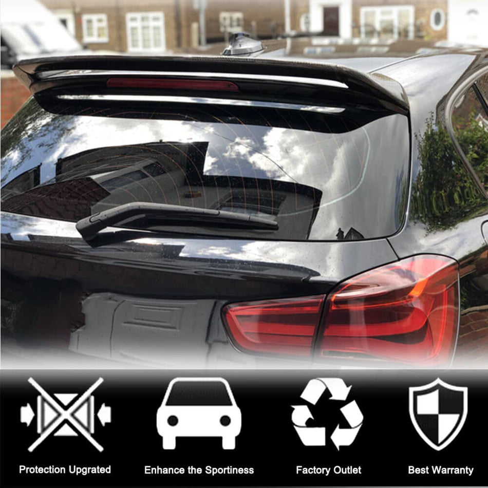 BMW 1 Series F20 F21 2012-2019 Rear Roof Spoiler Carbon Fiber-Ahacarbon