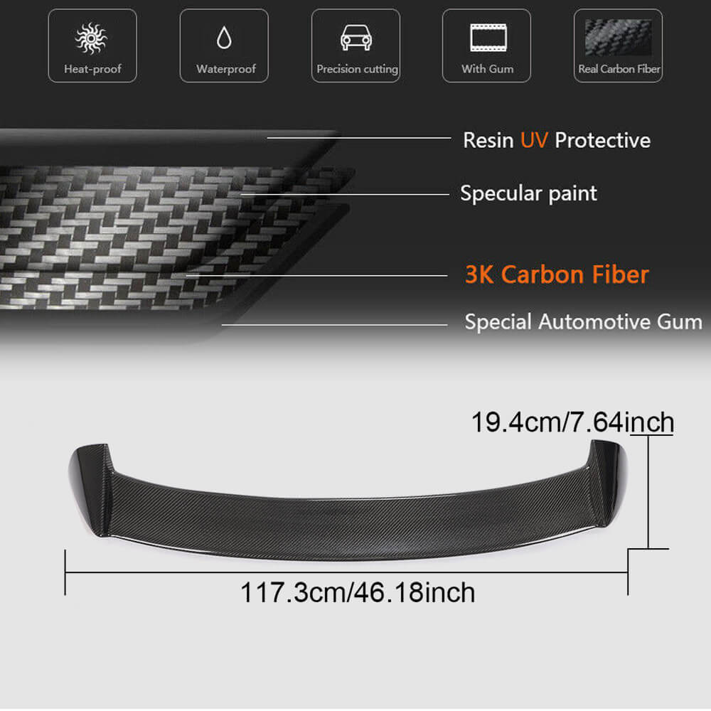 BMW 1 Series F20 F21 2012-2019 Rear Roof Spoiler Carbon Fiber-Ahacarbon