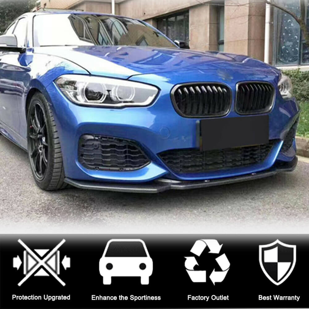 BMW 1 Series F20 F21 M Sport LCI 2016-2019 Front Bumper Lip Carbon Fiber/FRP-Ahacarbon