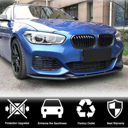 BMW 1 Series F20 F21 M Sport LCI 2016-2019 Front Bumper Lip Carbon Fiber/FRP-Ahacarbon