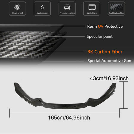 BMW 1 Series F20 F21 M Sport LCI 2016-2019 Front Bumper Lip Carbon Fiber/FRP-Ahacarbon