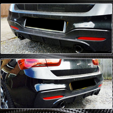 BMW 1 Series F20 F21 M135i M140i LCI 2016-2019 Rear Bumper Diffuser Carbon Fiber-Ahacarbon