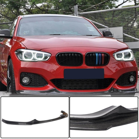 BMW 1 Series F20 F21 M Sport M135i M140i LCI 2016-2019 Front Bumper Lip Carbon Fiber-Ahacarbon