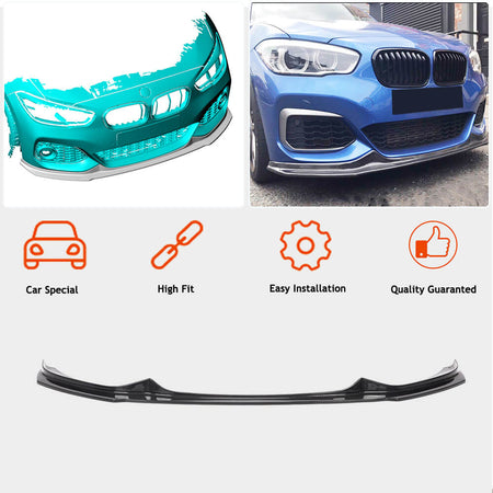 BMW 1 Series F20 F21 M Sport M135i M140i LCI 2016-2019 Front Bumper Lip Carbon Fiber-Ahacarbon