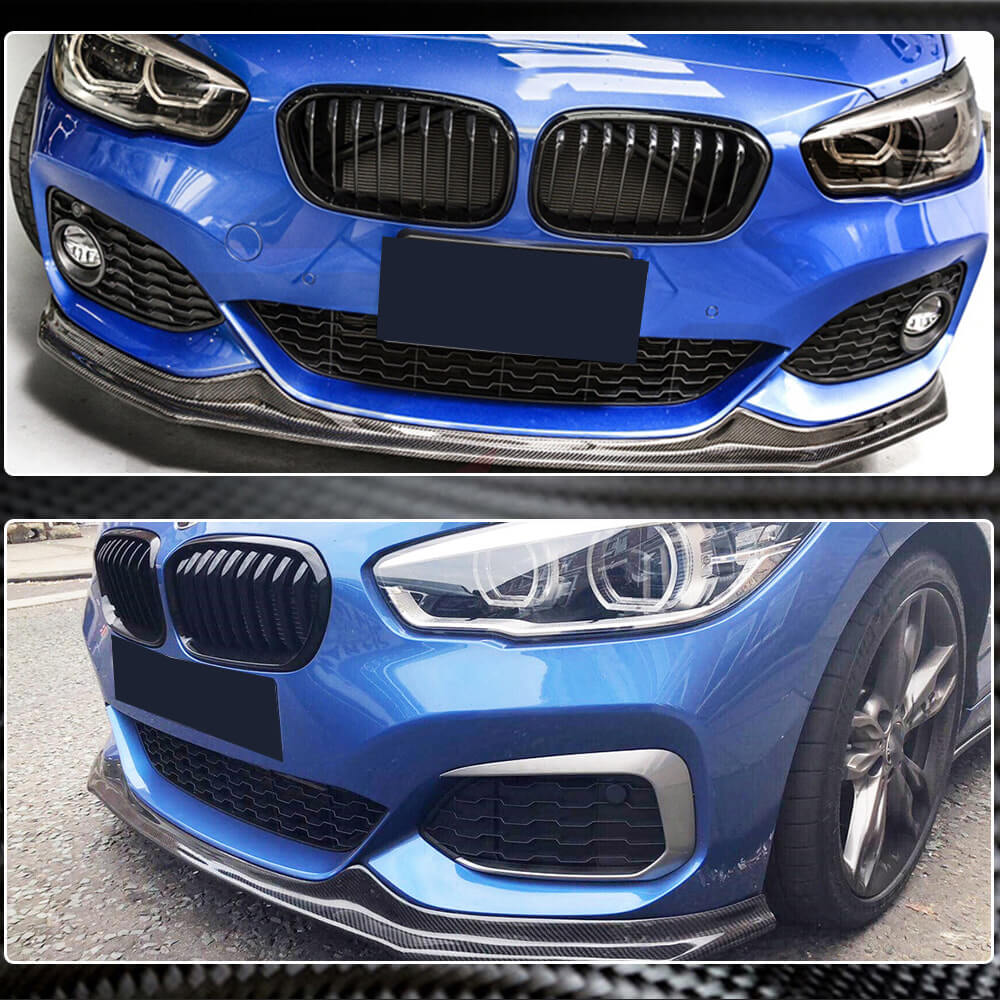 BMW 1 Series F20 F21 M Sport M135i M140i LCI 2016-2019 Front Bumper Lip Carbon Fiber-Ahacarbon
