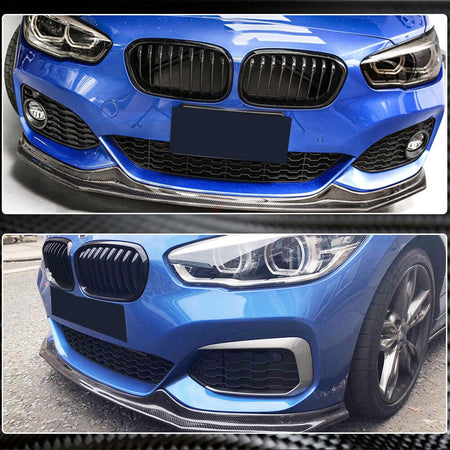 BMW 1 Series F20 F21 M Sport M135i M140i LCI 2016-2019 Front Bumper Lip Carbon Fiber-Ahacarbon