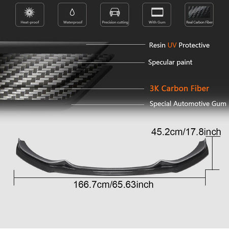 BMW 1 Series F20 F21 M Sport M135i M140i LCI 2016-2019 Front Bumper Lip Carbon Fiber-Ahacarbon