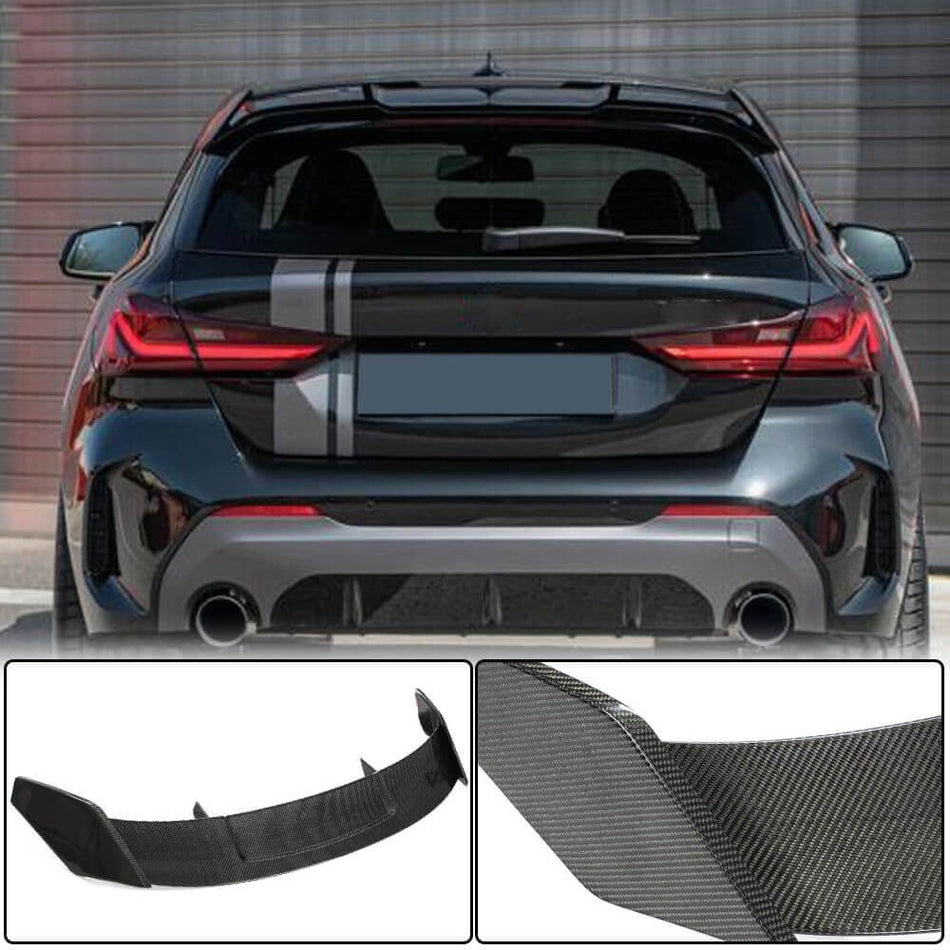 For BMW 1 Series F40 118i M Sport M135i xDrive Carbon Fiber Rear Roof Spoiler Window Wing Lip-Ahacarbon