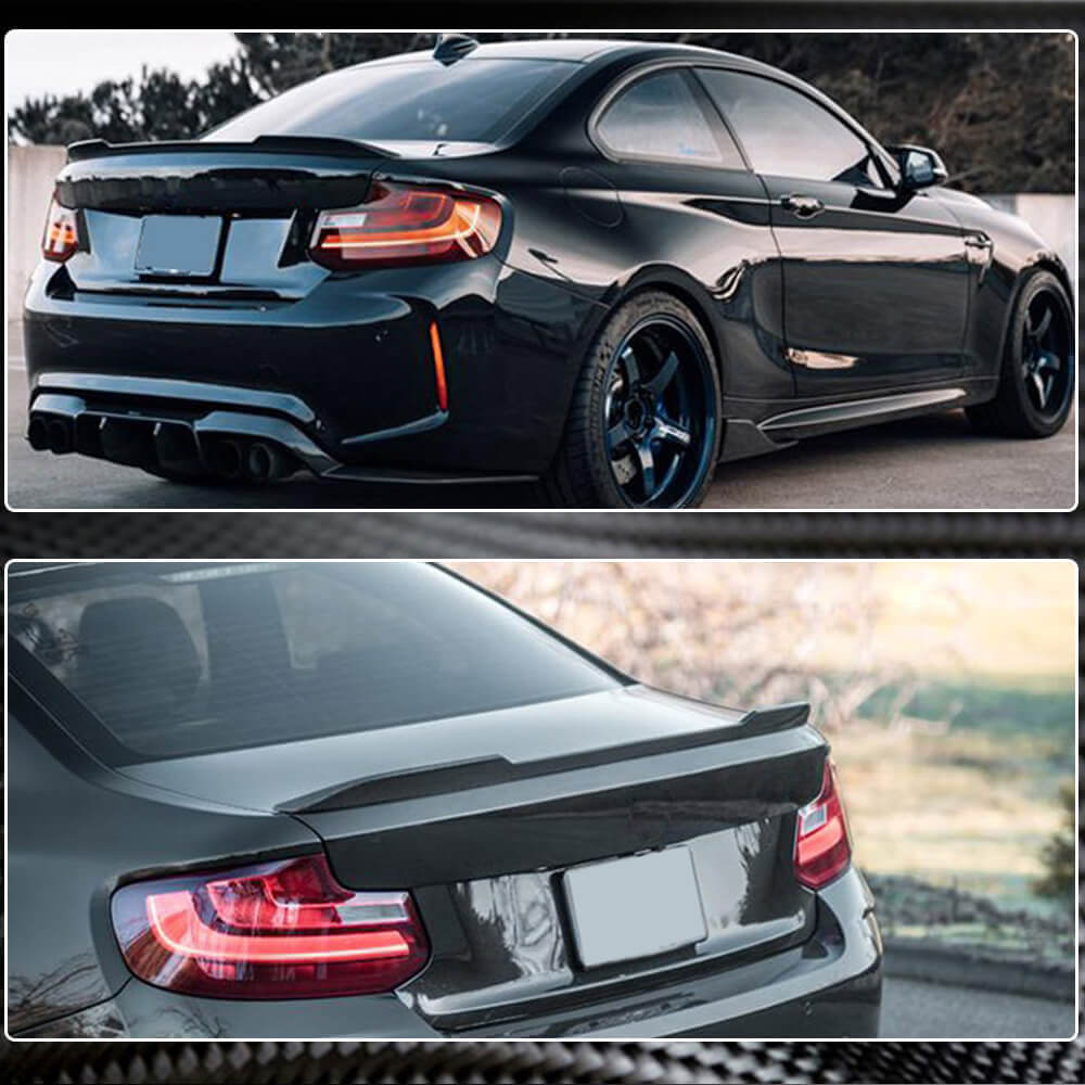 BMW 2 Series F22 F87 M2 Coupe 2014-2020 Rear Trunk Spoiler Carbon Fiber-Ahacarbon