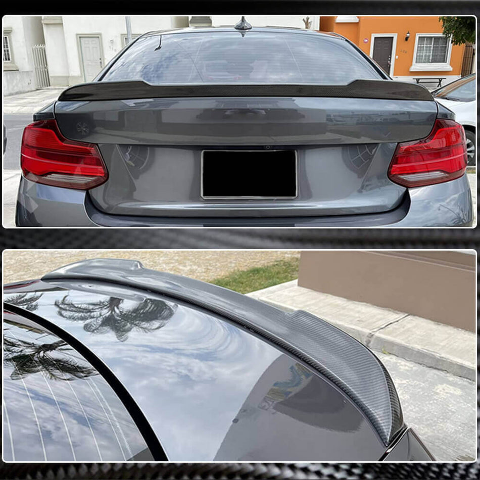 BMW 2 Series F22 F87 M2 Coupe 2014-2020 Rear Trunk Spoiler Carbon Fiber-Ahacarbon