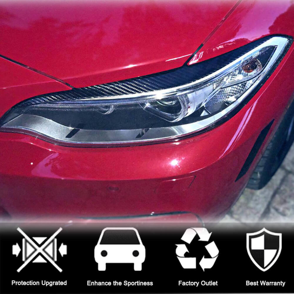 BMW 2 Series F22 F23 F87 M2 2014-2020 Headlight Eyebrows Lamp Eyelids Dry Carbon Fiber-Ahacarbon
