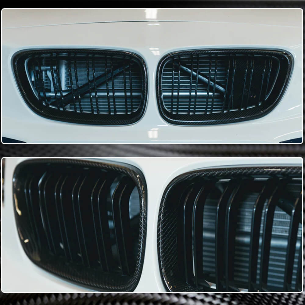 BMW 2 Series F22 F23 F87 M2 2014-2019 Dual Slats Front Grille Carbon Fiber-Ahacarbon