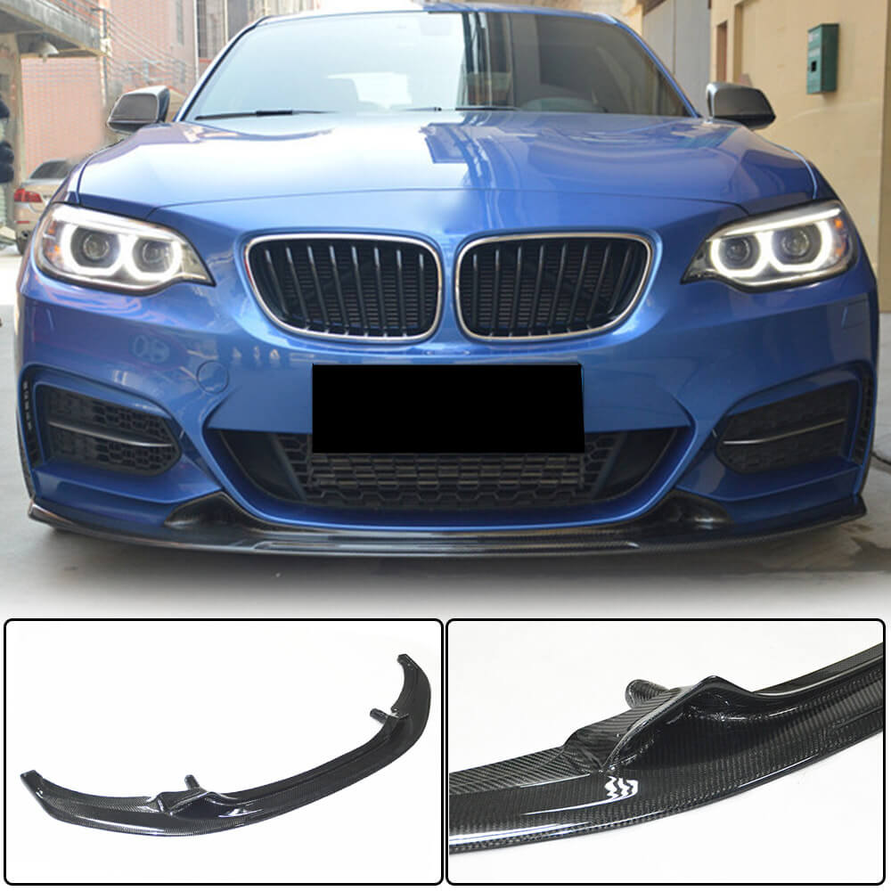 BMW 2 Series F22 F23 M Sport 2014-2019 Front Bumper Lip Carbon Fiber-Ahacarbon