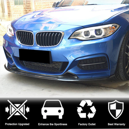 BMW 2 Series F22 F23 M Sport 2014-2019 Front Bumper Lip Carbon Fiber-Ahacarbon