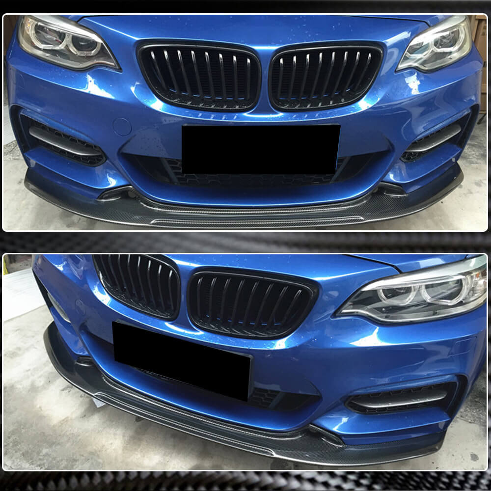 BMW 2 Series F22 F23 M Sport 2014-2019 Front Bumper Lip Carbon Fiber-Ahacarbon