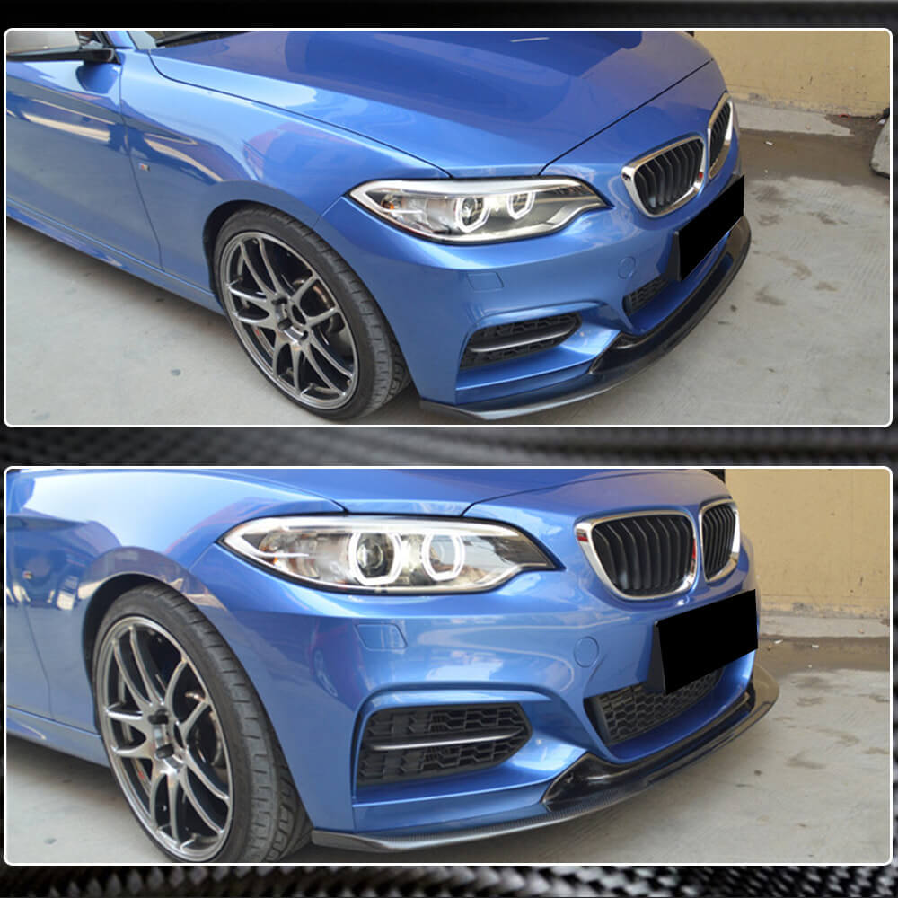 BMW 2 Series F22 F23 M Sport 2014-2019 Front Bumper Lip Carbon Fiber-Ahacarbon