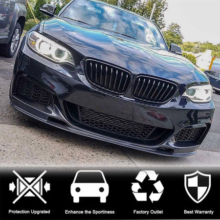 BMW 2 Series F22 F23 M Sport 2014-2019 Front Bumper Lip Carbon Fiber-Ahacarbon
