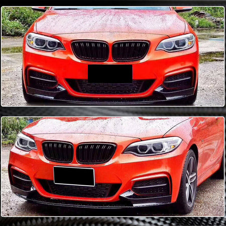 BMW 2 Series F22 F23 M Sport 2014-2019 Front Bumper Lip Carbon Fiber-Ahacarbon