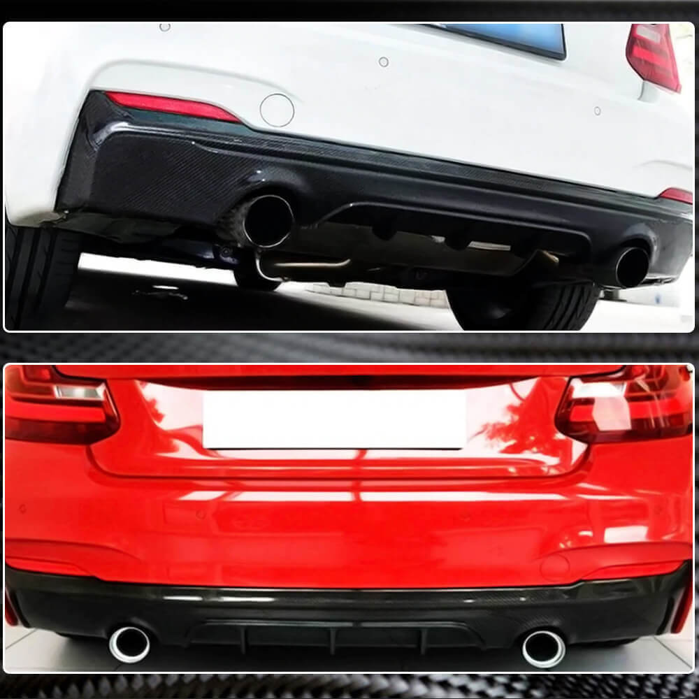 BMW 2 Series F22 F23 220i 228i 230i M Sport M235i M240i 2014-2019 Rear Bumper Diffuser Carbon Fiber-Ahacarbon
