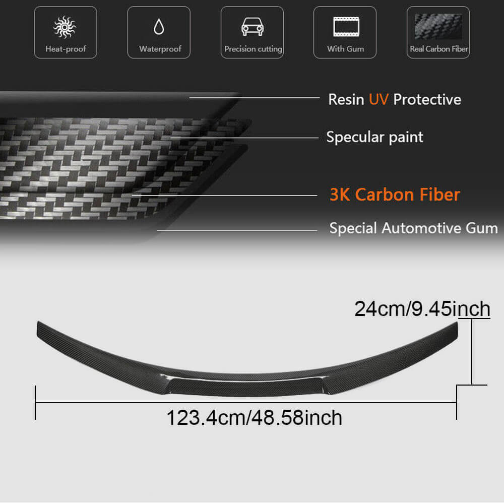 BMW 2 Series F22 F87 M2 2014-2019 Rear Trunk Spoiler Carbon Fiber-Ahacarbon