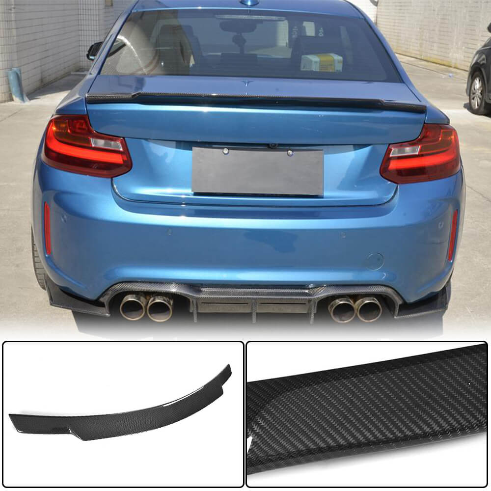 BMW 2 Series F22 F87 2014-2020 Rear Trunk Spoiler Carbon Fiber/FRP-Ahacarbon