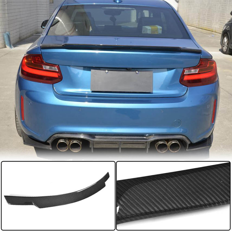 BMW 2 Series F22 F87 2014-2020 Rear Trunk Spoiler Carbon Fiber/FRP-Ahacarbon