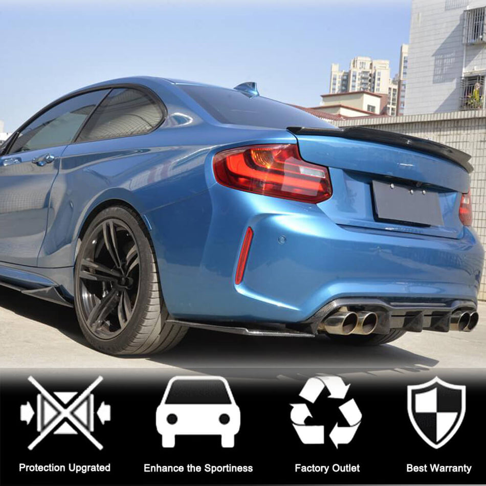 BMW 2 Series F22 F87 2014-2020 Rear Trunk Spoiler Carbon Fiber/FRP-Ahacarbon