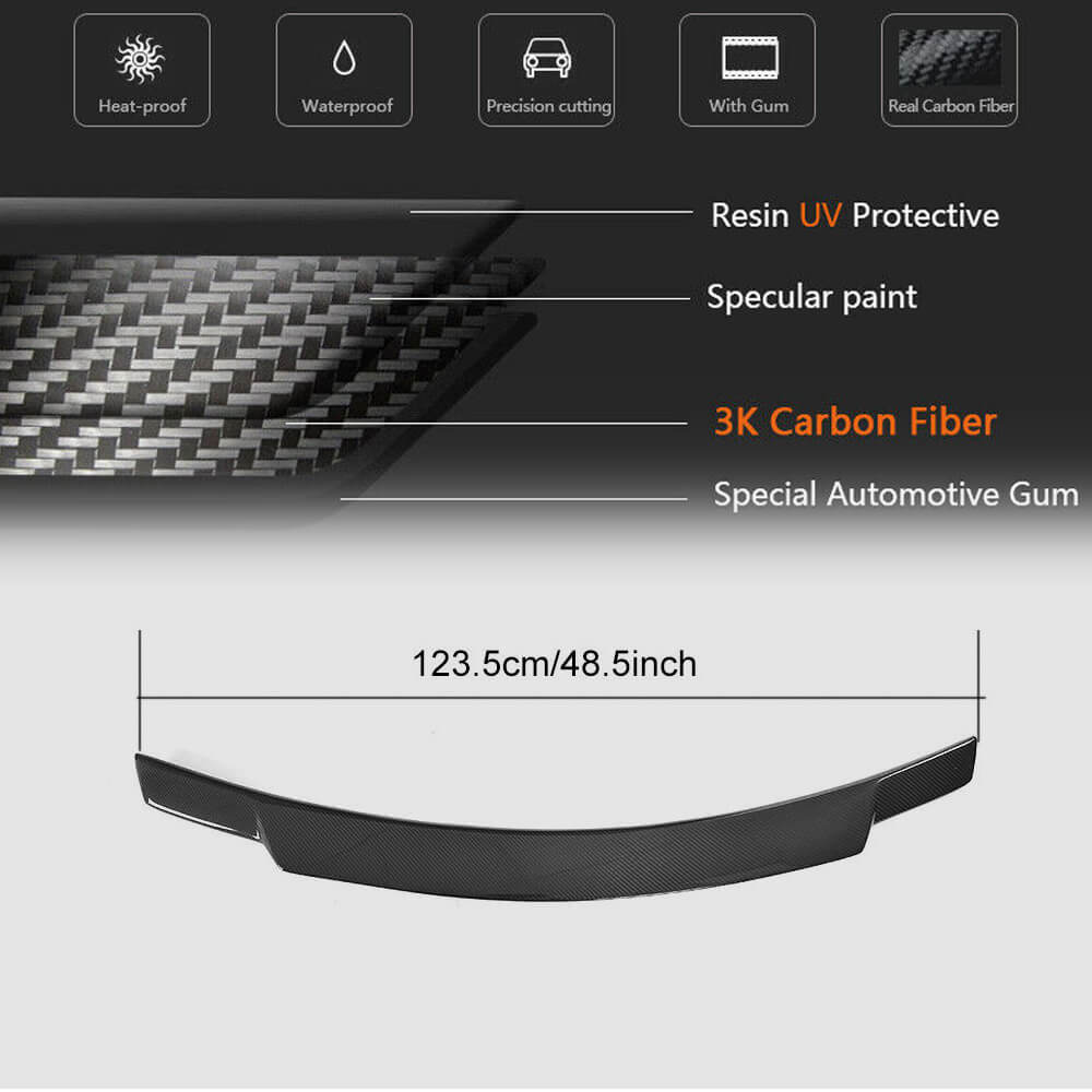 BMW 2 Series F22 F87 2014-2020 Rear Trunk Spoiler Carbon Fiber/FRP-Ahacarbon
