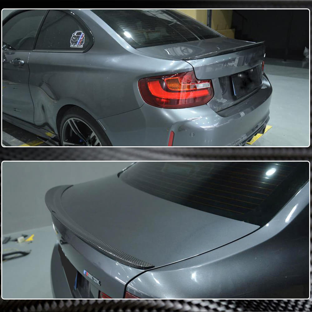 BMW 2 Series F22 F87 M2 Coupe 2014-2020 Rear Trunk Spoiler Carbon Fiber/FRP-Ahacarbon
