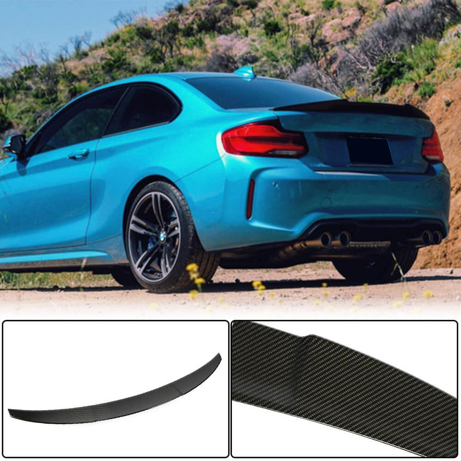 BMW 2 Series F22 F87 M2 2014-2019 Rear Trunk Spoiler Carbon Fiber-Ahacarbon