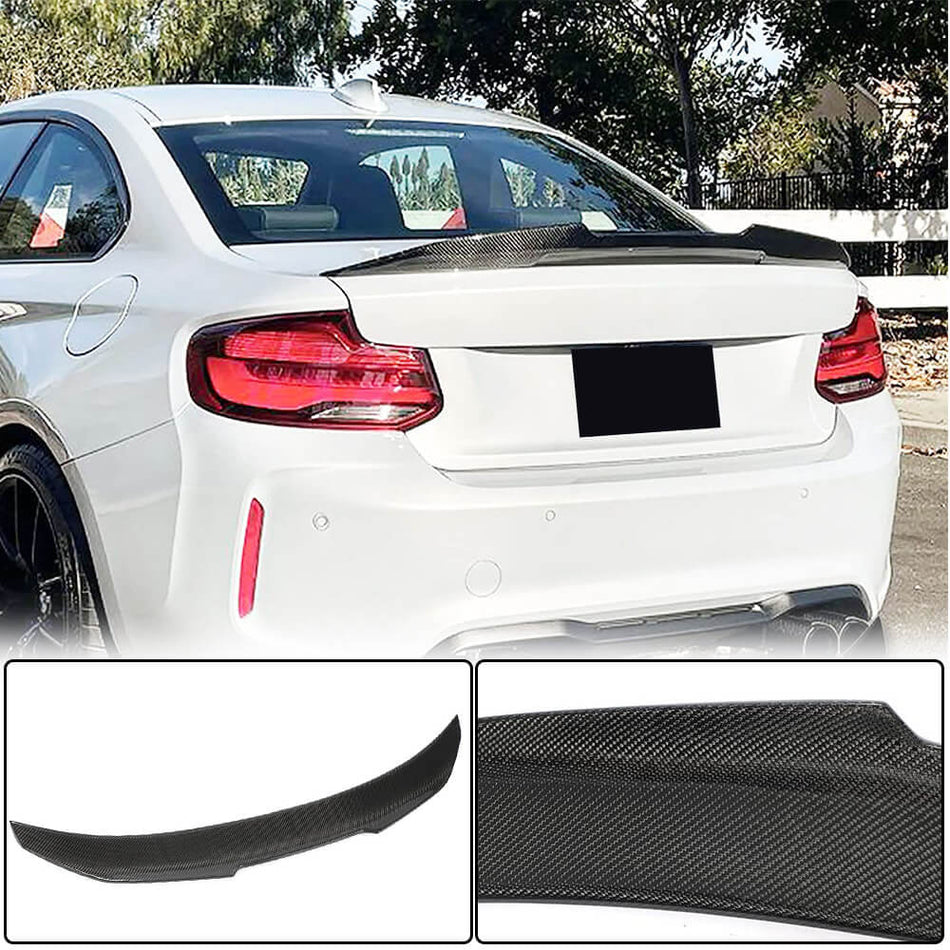 BMW 2 Series F22 F87 M2 2014-2021 Carbon Fiber/FRP Rear Trunk Spoiler-Ahacarbon