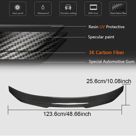 BMW 2 Series F22 F87 M2 2014-2021 Carbon Fiber/FRP Rear Trunk Spoiler-Ahacarbon