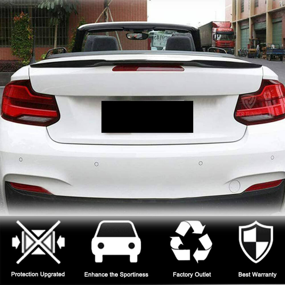 BMW 2 Series F23 Convertible 2015-2020 Rear Trunk Spoiler Carbon Fiber-Ahacarbon