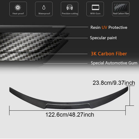 BMW 2 Series F23 Convertible 2015-2020 Rear Trunk Spoiler Carbon Fiber-Ahacarbon