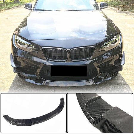 BMW 2 Series F87 M2 2016-2020 Front Bumper Lip Carbon Fiber-Ahacarbon