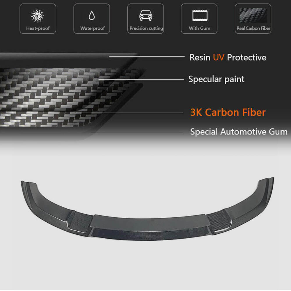 BMW 2 Series F87 M2 2016-2020 Front Bumper Lip Carbon Fiber-Ahacarbon