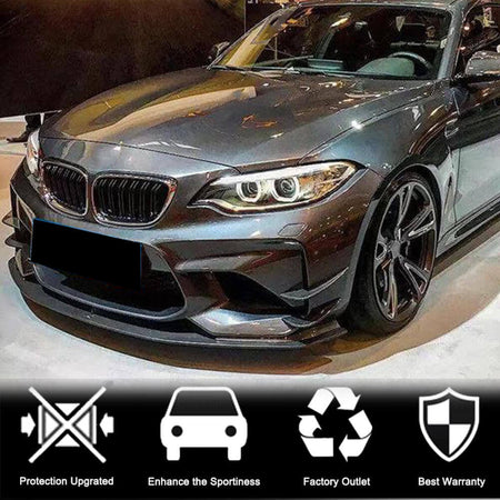 BMW 2 Series F87 M2 2016-2020 Front Bumper Splitters Carbon Fiber/FRP-Ahacarbon