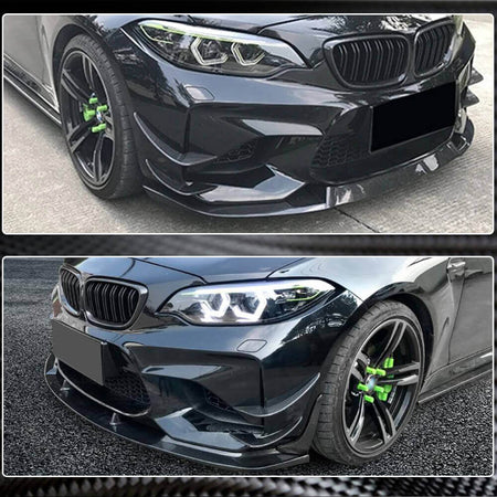 BMW 2 Series F87 M2 2016-2020 Front Bumper Splitters Carbon Fiber/FRP-Ahacarbon