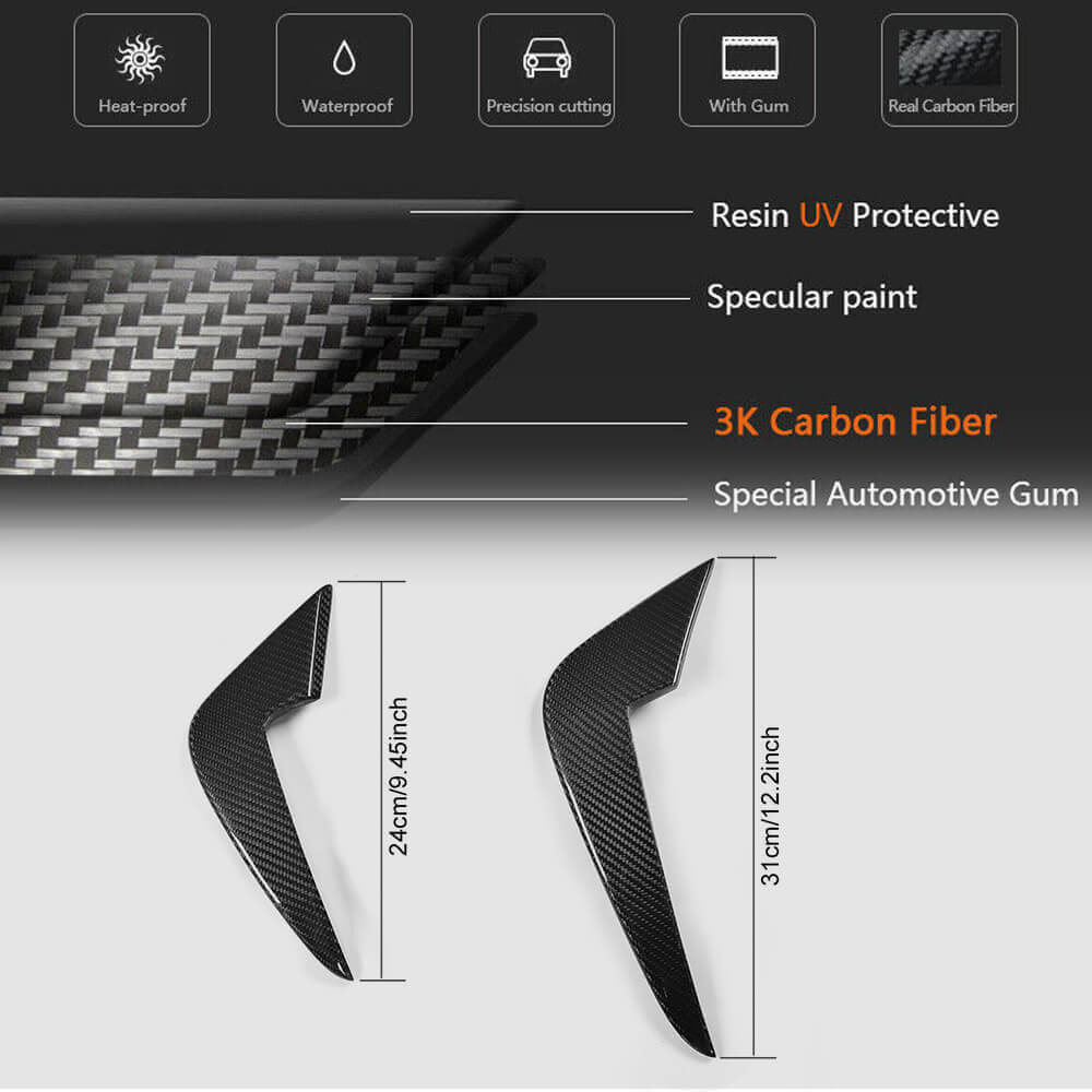 BMW 2 Series F87 M2 2016-2020 Front Bumper Splitters Carbon Fiber/FRP-Ahacarbon