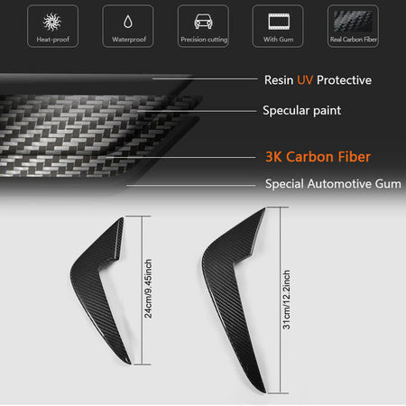BMW 2 Series F87 M2 2016-2020 Front Bumper Splitters Carbon Fiber/FRP-Ahacarbon