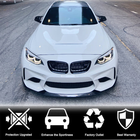 BMW 2 Series F87 M2 Competition M2C 2018-2020 Front Bumper Lip Carbon Fiber-Ahacarbon