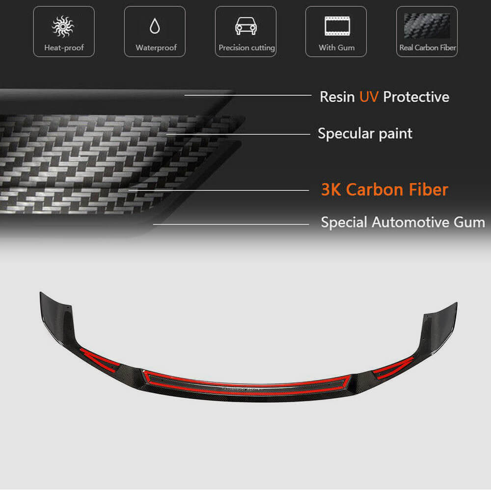 BMW 2 Series F87 M2 Competition M2C 2018-2020 Front Bumper Lip Carbon Fiber-Ahacarbon