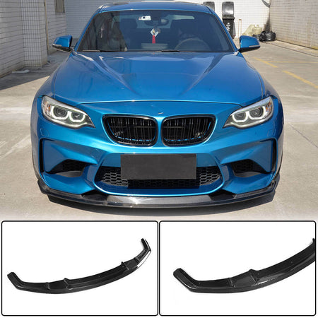 BMW 2 Series F87 M2 Coupe 2016-2020 Front Bumper Lip Carbon Fiber/FRP-Ahacarbon