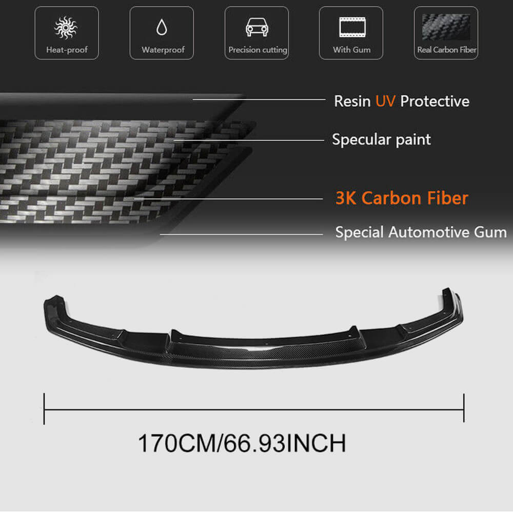 BMW 2 Series F87 M2 Coupe 2016-2020 Front Bumper Lip Carbon Fiber/FRP-Ahacarbon