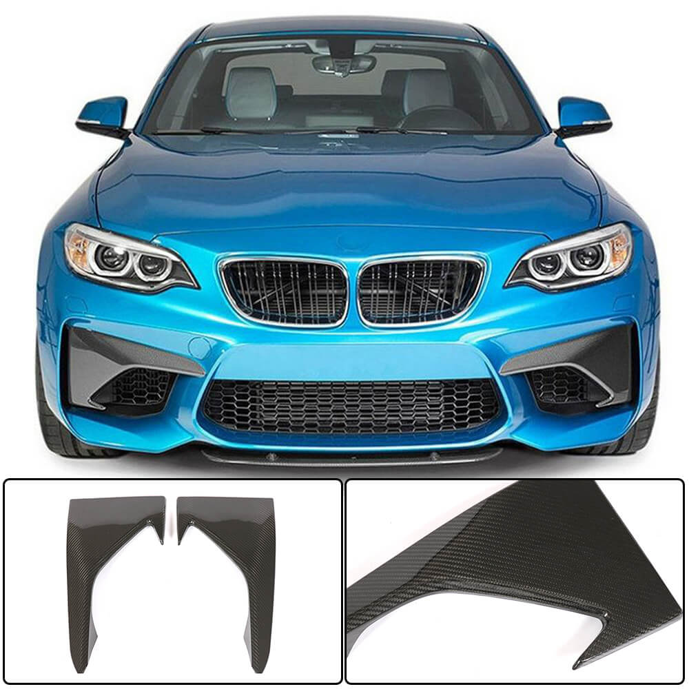 BMW 2 Series F87 M2 2016-2019 Front Bumper Vents Dry Carbon Fiber-Ahacarbon